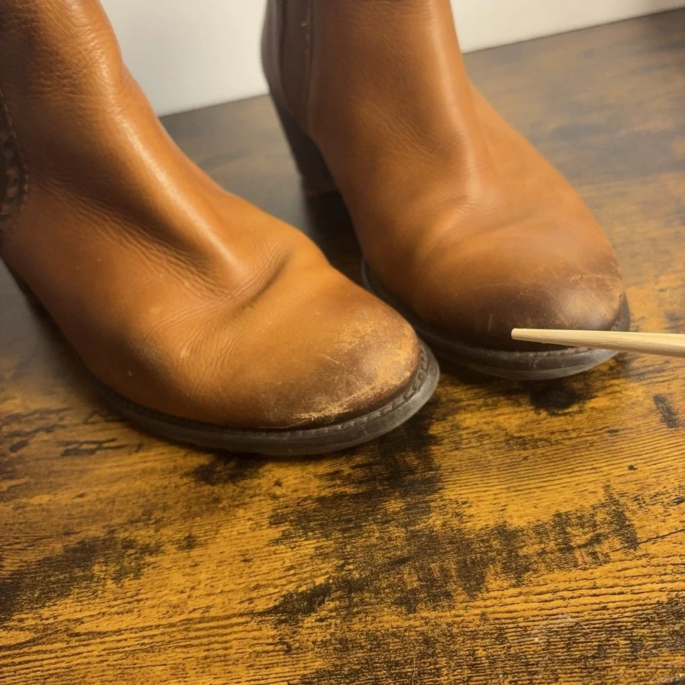 Pikolinos Leather Ankle Boots Womens 9-9.5‎ Brandy Handstitch Trim